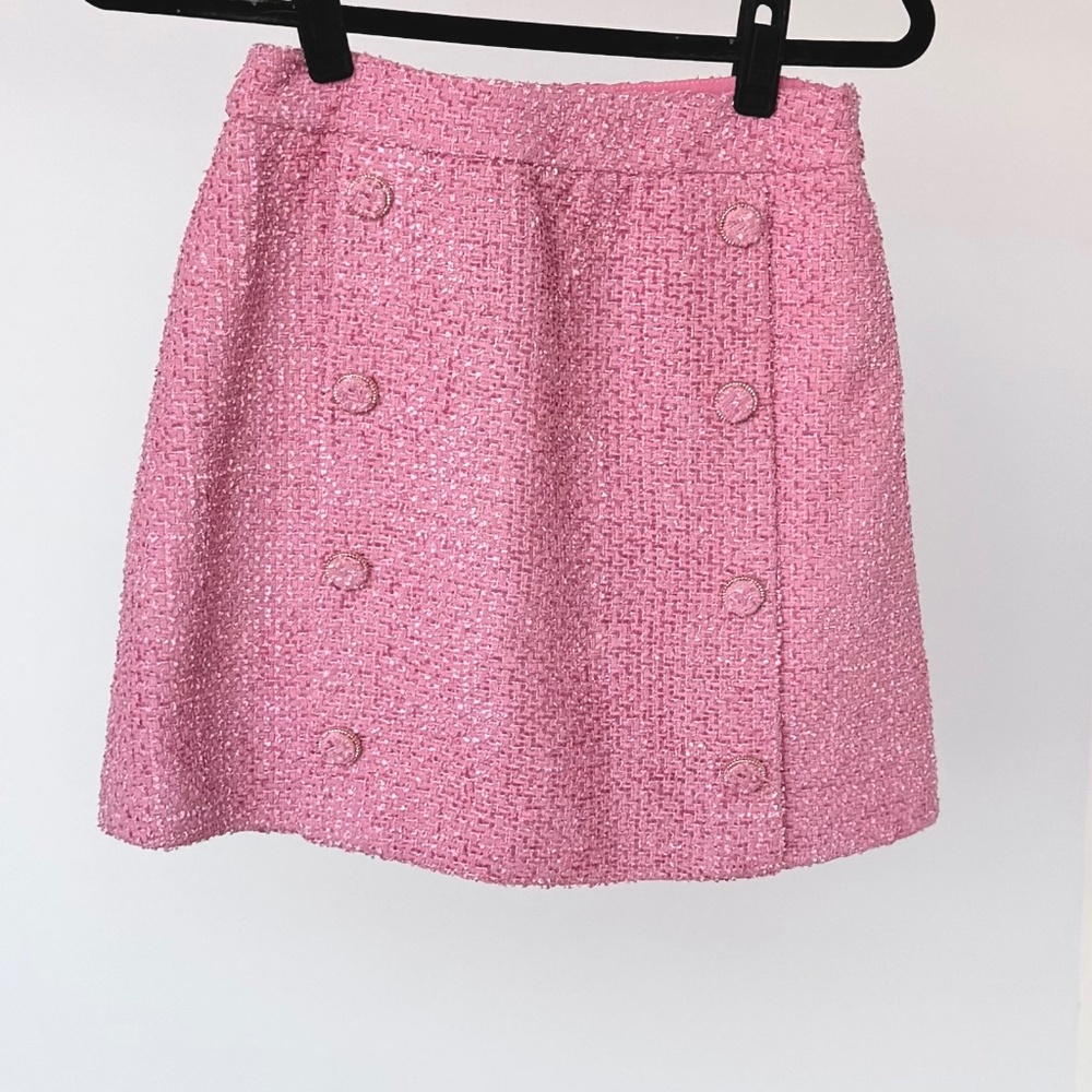 Tuckernuck Hyacinth House Pink Tweed Andi Mini Skirt - Picture 4 of 6